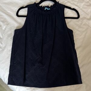 J. McLaughlin Navy Sleeveless Blouse